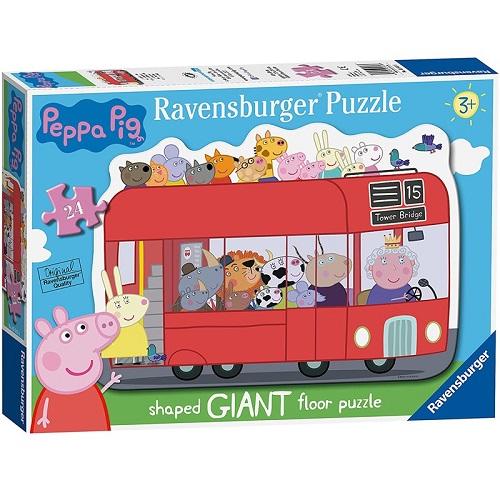 PUZZLE 24 PZ DA PAVIMENTO "PEPPA PIG SHAPED BUS"