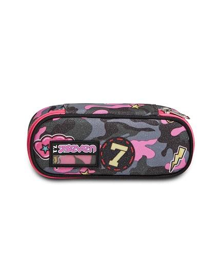 SEVEN QQB BUSTINA PORTAPENNE ROUND PLUS CAMOULOVE GIRL