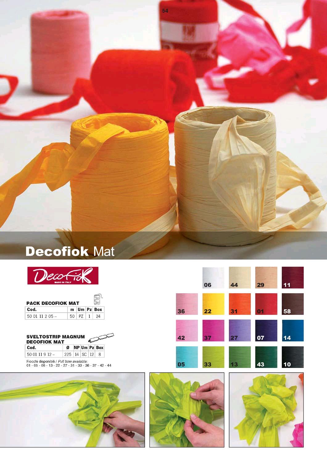 DECOFIOK MAT 50m in termoretraibile TURCHESE