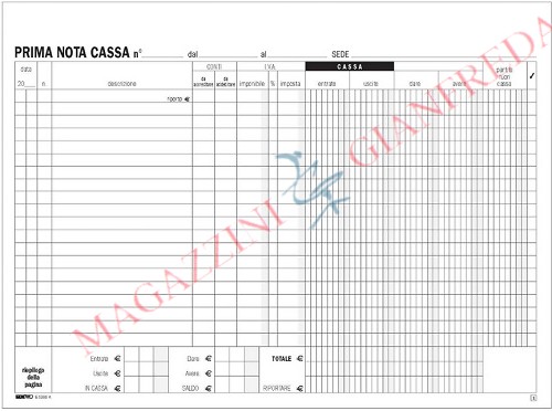 PRIMA NOTA CASSA , 50 FOGLI DOPPIA COPIA E5366A
