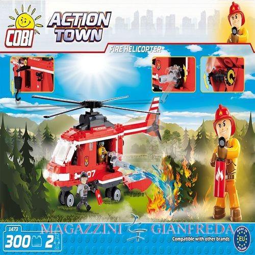 MATTONCINI COBI, LEGO-COMPATIBILI,ACTION TOWN/1473/ELICOTTERO