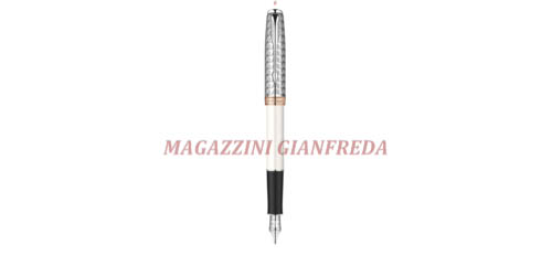 PARKER PENNA STILOGRAFICA PUNTA M "METAL & PEARL"