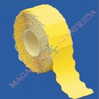 ROTOLO PREZZATRICE 26X16 GIALLO FLUO PERMANENTE AD ONDA