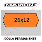 ROTOLO PREZZATRICE  26X12 ARANCIO PERMANENTE AD ONDA