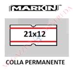 ROTOLO PREZZATRICE 21X12 GS 55OO COLLA PERMANENTE RIGA ROSSA