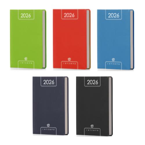 Intempo Agenda Giornaliera 2026 "Alfa" – Planner 9x13 cm, Copertina Colorata, Giornaliera