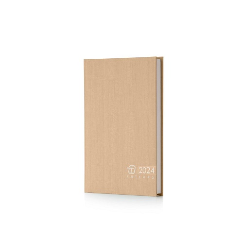 Intempo Agenda Giornaliera 2026 Blocco Fisso Charlie 15×21 cm – Copertina Beige per Pianificazione Quotidiana