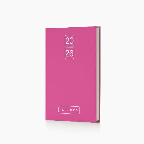 Intempo Agenda Giornaliera 2026 "Bravo" – Blocco Fisso 15x21 cm, Copertina Rosa, Planner Professionale