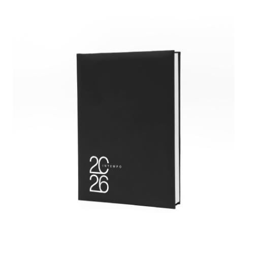 Agenda Giornaliera 2026 Alfa 21×30 cm – Copertina Nera per Organizzazione Quotidiana