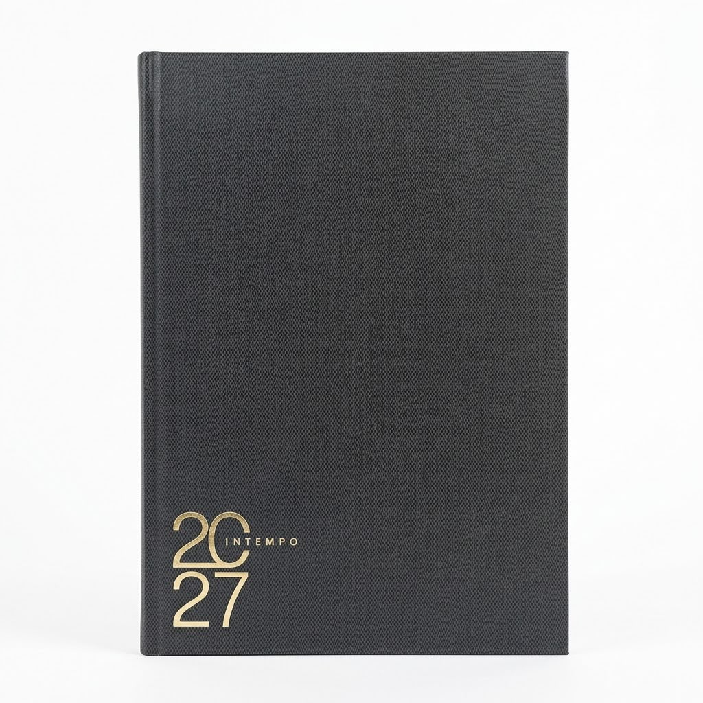 Agenda Giornaliera 2027 Blocco Fisso Cm. 21x29,7 "Text" Nera