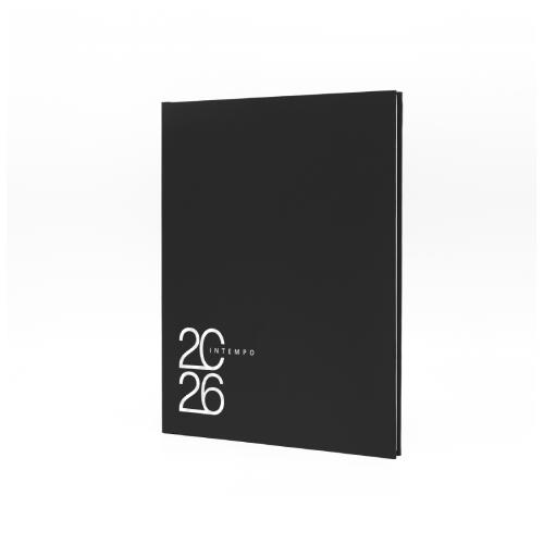 Agenda Settimanale Blocco Fisso Intempo – Planner 2026 Professionale, Copertina Nera