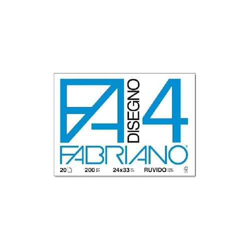 Blocco Carta Fabriano F4 24x33 cm – 20 Fogli Ruvido per Disegno e Tecnica Professionale