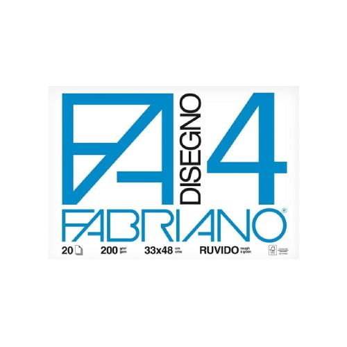 Album da disegno Fabriano F4 33×48 cm – 20 fogli carta ruvida 110 g/m²