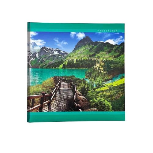 Album Portafoto Lebez 30 Fogli – Cartoncino 24x30 cm, Stampe Assortite Montagna, Mare, Baita e Giappone