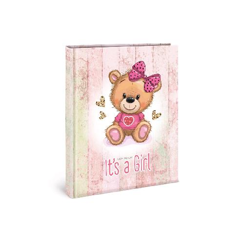 Album Foto Nascita 30 Fogli Lebez – 24×30 cm, Album fotografico in Cartoncino per Foto Bambina