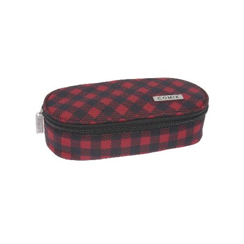 Astuccio Ovale Organizzato All Over Grunge Comix - Astuccio scolastico compatto con interno attrezzato e chiusura a zip per scuola e uso quotidiano