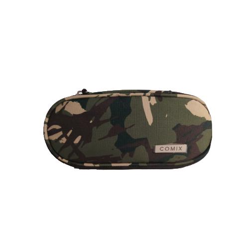 Astuccio Ovale Organizzato All Over Camouflage Comix - Astuccio scolastico compatto con interno attrezzato e chiusura a zip per scuola e uso quotidiano