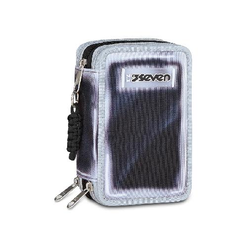 Astuccio Seven 3 Zip Shadows of Color Grigio
