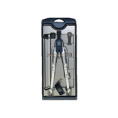 Balaustrone Aricci con Aste Snodate Set Completo - Compasso Tecnico con Mine, Affilamine, Adattatore Penne e Prolunga