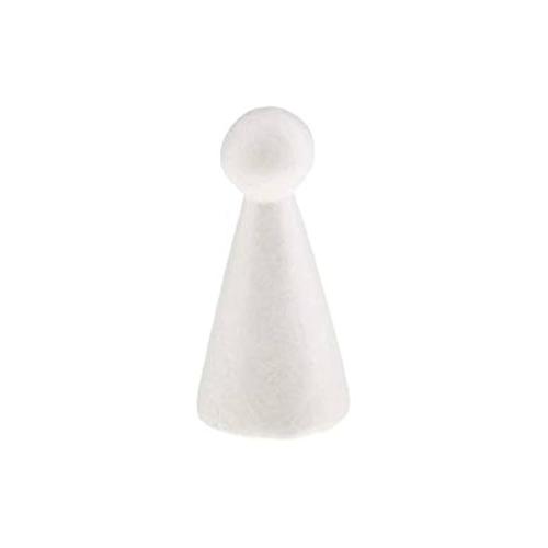 Birillo in polistirolo h. 15 cm | Forma polistirolo bianca per bricolage, decorazioni e lavori creativi