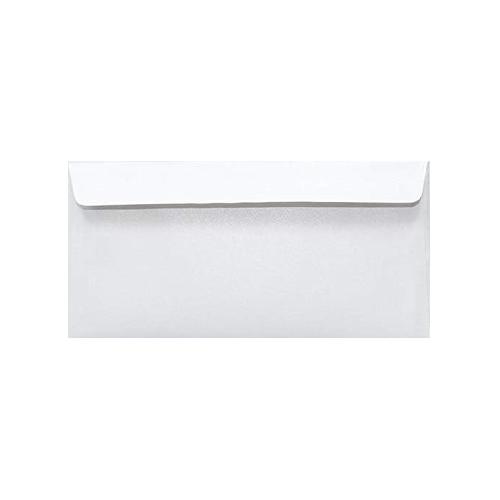 Blister 25 Buste 11×22 cm 120 gr – Carta Perlata Bianco per Biglietti e Inviti Eleganti