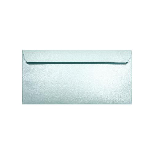 Busta in Carta Perlata Celeste 11×22 cm 120 gr – Confezione 25 Pezzi per Biglietti e Inviti Eleganti