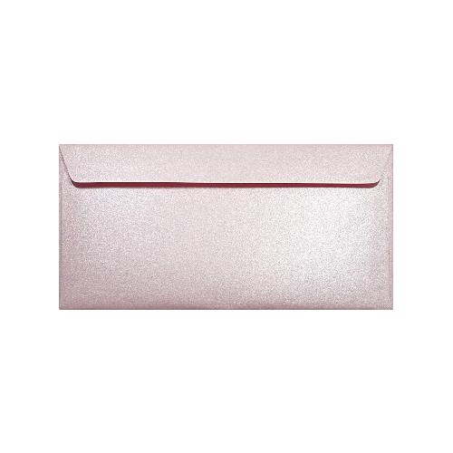 Busta in carta perlata rosa 11x22 cm 120 g – confezione 25 pezzi per inviti, biglietti e packaging elegante