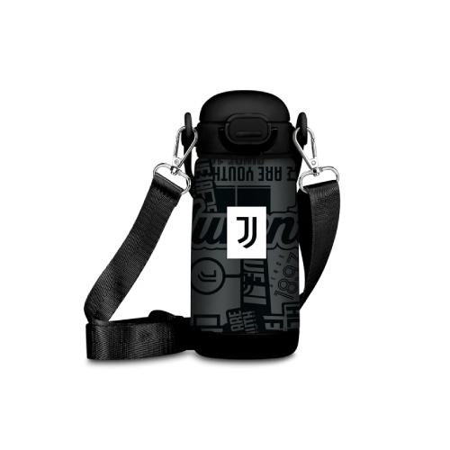 Borraccia Kid Juventus Seven con Tracolla 400 ml - Bottiglia Termica in Acciaio Inox Antigoccia