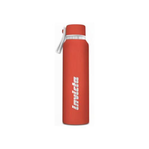 Borraccia Invicta Slim Rossa 500 ml - Bottiglia Termica in Acciaio Inox con Laccetto Antigoccia