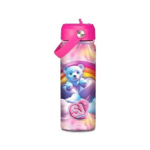 Borraccia QQB SJ Gang Girl Orsetto Arcobaleno 500 ml in Acciaio Inox - Bottiglia Sportiva