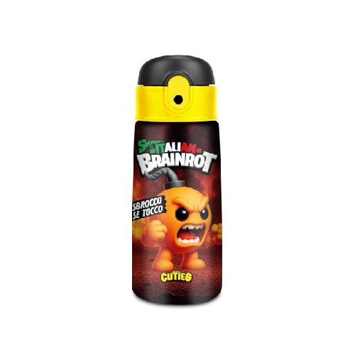 Borraccia con Tracolla Skifidol Brainrot “Sbrocco Se Tocco” 500 ml - Bottiglia Termica in Acciaio Inox Antigoccia
