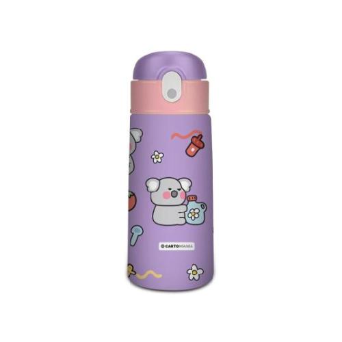 Borraccia con Topper Sagomato Koala “Chill & Refill” 500 ml - Bottiglia Termica in Acciaio Inox Antigoccia