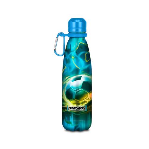 Borraccia Termica Seven 500 ml con Moschettone Game - Bottiglia in Acciaio Inox Caldo/Freddo Antigoccia