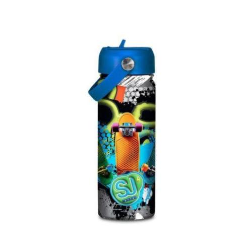 Borraccia QQB SJ Gang Skate Boy 500 ml in Acciaio Inox con Laccetto - Bottiglia Sportiva