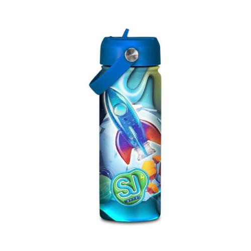 Borraccia QQB SJ Gang Space Boy 500 ml in Acciaio Inox con Laccetto - Bottiglia Sportiva