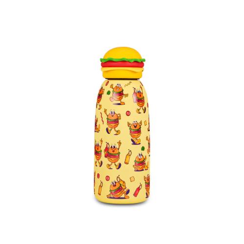 Borraccia con Topper Sagomato Food 500 ml - Bottiglia Termica in Acciaio Inox Antigoccia