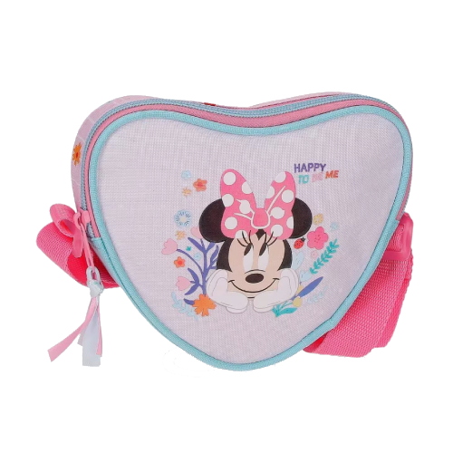 Borsa A Tracolla Minnie Happy To Be Me 17x14x4 Cm Rosa