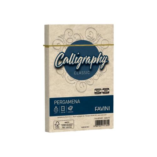 Favini Calligraphy Classic Pergamena – 25 buste Sabbia 90 g 12×18 cm