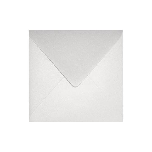 Busta in carta perlata bianco 14,5x14,5 cm – confezione 25 pezzi per inviti e partecipazioni eleganti