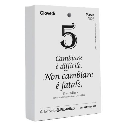 RICARICA CALENDARIO FILOSOFICO F.TO A6 CM. 10X14