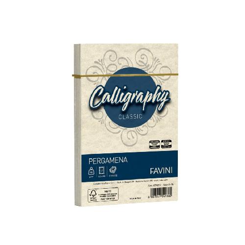 Favini Calligraphy Classic Pergamena – 25 buste Naturale 90 g 12×18 cm