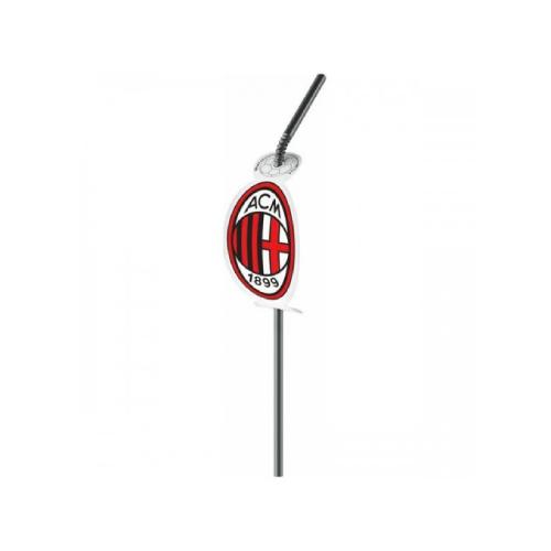 Set da 6 Cannucce con Icona Milan – Cannucce a Tema Ufficiale Rossonero per Eventi e Feste