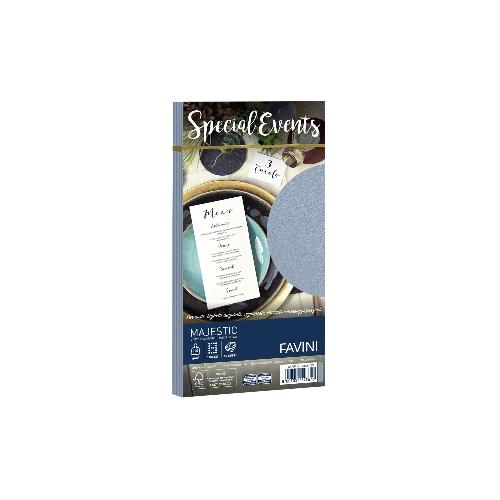 Favini A57H124 – Buste in carta perlata argento 11×22 cm 120 g (10 fogli)