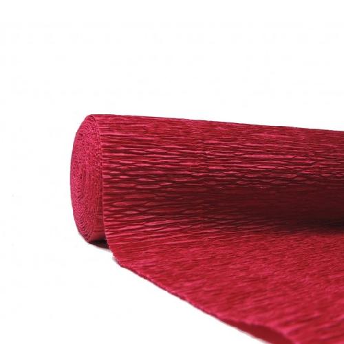 Rotolo Carta Crespa Rosso Carminio 180 g – 50×250 cm Rotolo Decorativo per Feste, Addobbi e Progetti Creativi