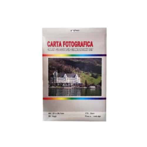 Carta Fotografica A4 170 gr Lucida – Confezione 20 Fogli per Stampe Fotografiche di Alta Qualità