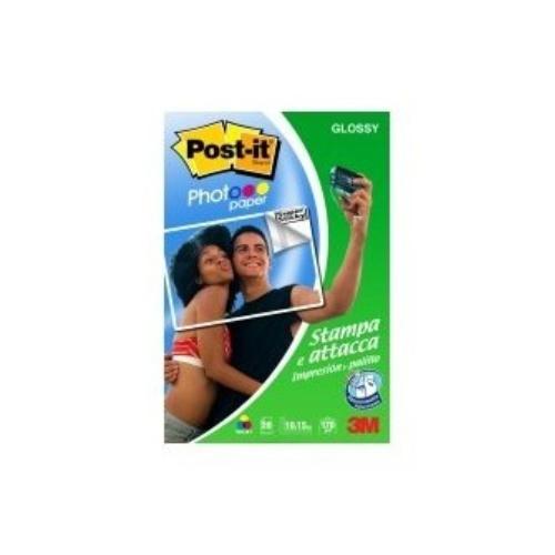 3M Carta Fotografica Lucida A4 Adesiva 170 gr – Confezione 20 Fogli per Stampe Fotografiche Autoadesive