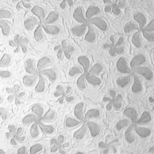 Carta Kozo Embossata Bianca Fantasia Fiori 50×80 cm – Foglio Artistico Testurizzato per Decorazioni e Progetti Creativi