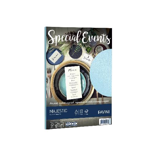 Carta A4 perlata celeste 120 g – confezione 20 fogli per stampanti e progetti creativi