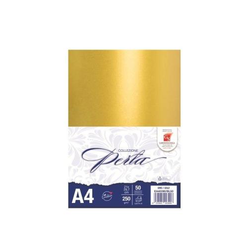 Carta A4 perlata oro 250 g – confezione 10 fogli per cartoncini e progetti eleganti