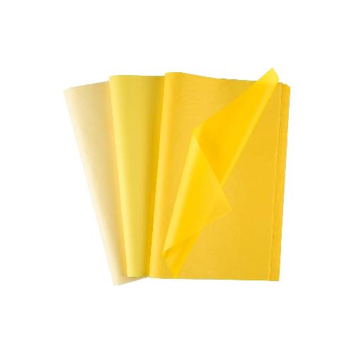 Carta Velina Giallo 50×76 cm – Confezione 24 Fogli Leggeri per Decorazioni, Imballaggi e Creazioni Creative